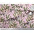 thumbnail image 3 of Soimoi Poly Georgette Fabric Leaves & Lemur Animal Printed Craft Fabric by The Yard 42 Inch Wide, 3 of 3