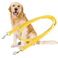 thumbnail image 1 of 2m Double Buckle Nylon Flexible Pet Dog Walking Leash Traction Rope with Chain(Yellow 2.5cm*200cm), 1 of 12