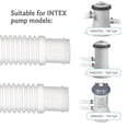 thumbnail image 3 of Pack of 2 Swimming Pool Replacement Pipe Pump Hose Filter Above Ground Plastic 1.25” Length 4.92‘, 3 of 9