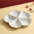 thumbnail image 2 of SLYNSHome Wheats Straw Candy Tray Compartment Snack Organizer Lightweight Food-Grade Plastic Party Serving Tray - Beige, 2 of 7