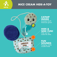 thumbnail image 3 of Quirky Kitty Mice Cream Cache-Jouet Peluche Jouet pour Chat, 3 of 9