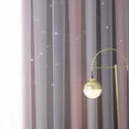 thumbnail image 3 of TFixol 1 Pce Rideau Simple Dégradé à Étoiles Ajourées Double Couche Occultant Chambre Salon Rideau Isolant, 3 of 6
