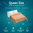 thumbnail image 2 of Sleepgram Supima 400 Thread Count Cotton Zippered Duvet Cover, Queen, Sand, 2 of 8