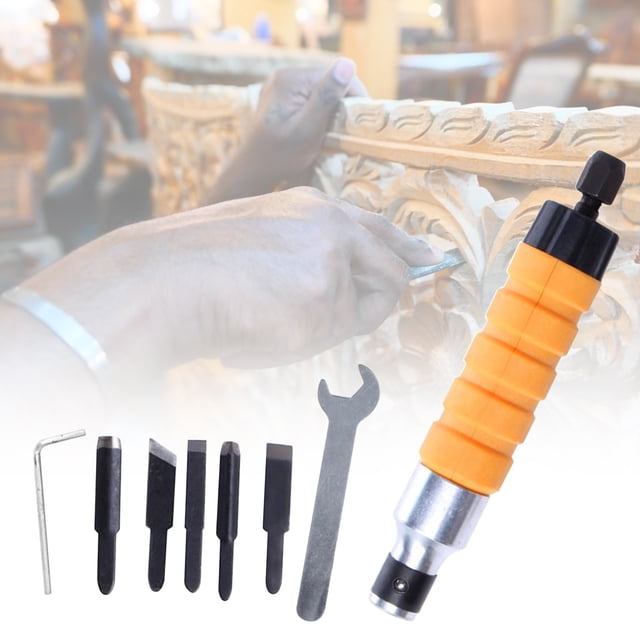 EGNMCR Couteau de Sculpture pour le Travail du Bois Manche d'Outil Manche Souple Sculpture ssd ssd
