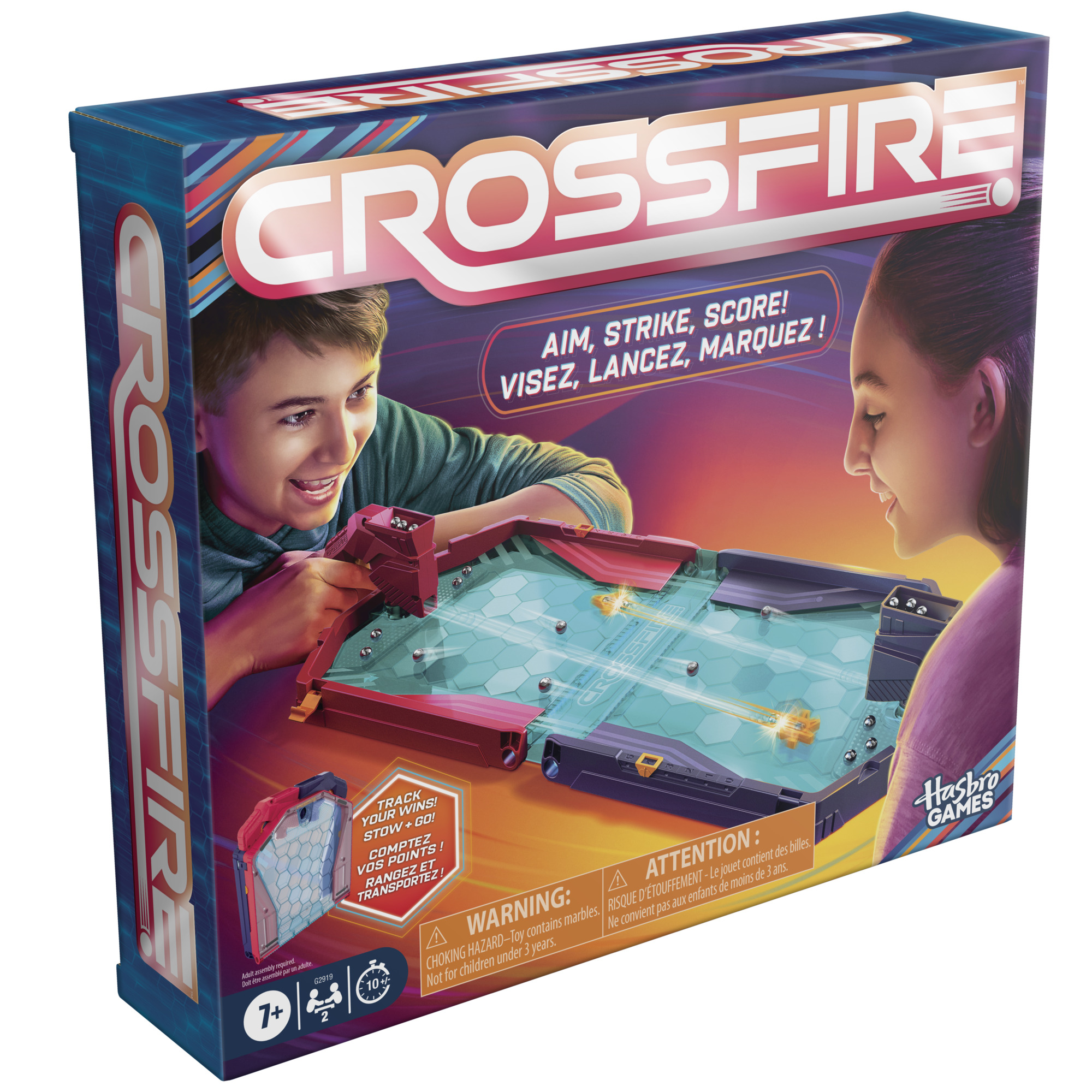 Crossfire, jeu d'action d'intérieur pour enfants, jeu de plateau familial pour 2 joueurs, dès 7 ans