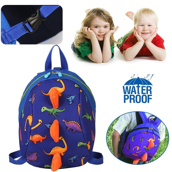 CNKOO Kids Backpack 10” Waterproof Nursery Bag Toddler School Bag Dinosaur Shape Kids Backpack for Nursery Preschool School (Blue)