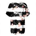 thumbnail image 5 of Débardeurs Grande Taille pour Femmes Col Rond Imprimé T-Shirts Manches Courtes Blouse Ample Col en V T-Shirt Femmes en Solde, 5 of 5