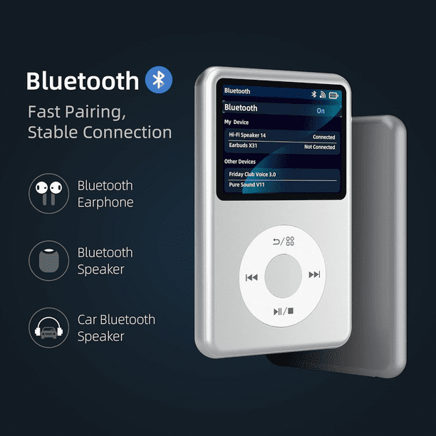 Innioasis Y1 Portable MP3 Player 128GB Bluetooth Touch Key Walkman