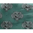 thumbnail image 4 of oneOone Georgette Viscose Fabric Animal Face Block Decor Fabric Printed BTY 42 Inch Wide, 4 of 4