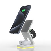 HT-552 magnetic wireless charger, strong magnetic absorption, fast charging and convenient,white