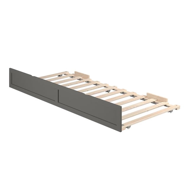 Atlantic Furniture Lit Gigogne Simple Extra Long Gris Atlantique