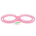 thumbnail image 1 of 8 Shaped Knitting Loom Set Long Knitting Board Weave Loom Craft Yarn DIY Pink, 1 of 8