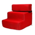 thumbnail image 3 of lionlar Comfortable Dog Stairs Ladder Ramp Cat Removable Pet Supplies 3 Steps for Indoor Red, 3 of 9