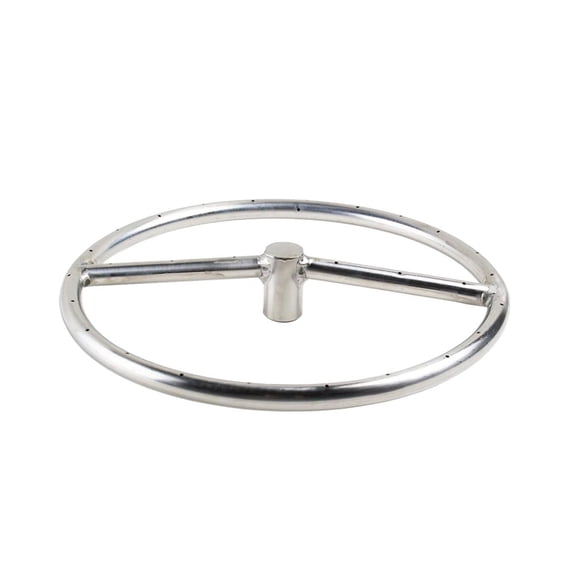 HPC Fire Round Stainless Steel Fire Pit Burner (FRS-12-NG), 12-Inch, Natural Gas