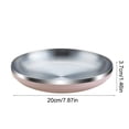 thumbnail image 4 of Sentmoon Large Fruit Bowl for Kitchen Counter Stainless Steel Plates Chopsticks Spoons Tableware Portable Household Fruit Plates Multiple Colors Protected From Scalding Hands, 4 of 7