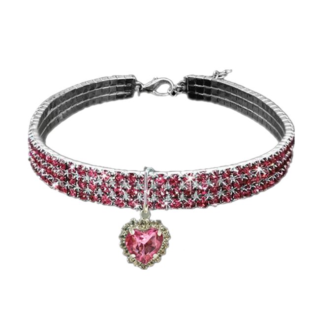 Collier pour Animaux Extensible et Réglable Design Élégant à Trois Pendentifs pour Chats et Chiens