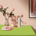 thumbnail image 4 of HHBEAUTY Rectangle Vinyl Tablecloth, Waterproof Spillproof Plastic Backed Table Cloth, Wipe Clean Table Cover for Dining, Buffet Parties and Camping (54" x 72"), 4 of 7