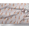 thumbnail image 2 of Soimoi Gray Poly Georgette Fabric Dot & Giraffe Animal Decor Fabric Printed BTY 52 Inch Wide, 2 of 3
