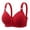 Red, variant on LOVZFMLL Bras for Women Women's Non Steel Ring Style Printed Gathered Middle Button Breathable Underwear Daily Bra Red 2XL