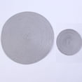 thumbnail image 1 of Round Woven Table Mat, Heat-Resistant and Waterproof Cotton Yarn Dining Place Mat, Oil-Proof Coffee Table Pad, Stylish 32cm Decorative Table Protection, 1 of 2