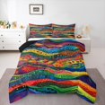 thumbnail image 1 of Erosebridal Polka Dots Line Comforter Sets Twin Size,Rainbow Abstract Geometric Comforters & Duvets,Boho Style Bedding Twin Comforter Set,Super Cozy Room Decorative Reversible,2-Piece, 1 of 7