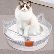 Dvkptbk dog mat Rope Bed Crochet Toy Integrated Pet Bed Cool and Breathable In Summer Bed