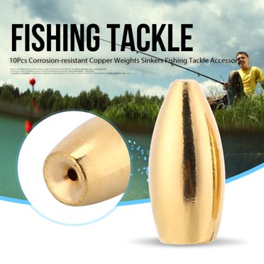 Fishing Sinker  Fishing Weight  Fishing Copper Weight 10Pcs  Copper Weights Sinkers Fishing Tackle Accessory7g