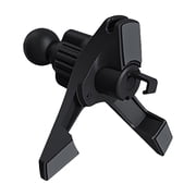 Black Magnetic Wireless Charging Car Phone Holder 360 Degree Rotation Auto Sensing Mount With Metal Clamp Arms For Mobile Phone Tablet 0.75 Lb