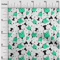 thumbnail image 2 of oneOone Polyester Spandex Sea Green Fabric Medical Virus Sewing Material Print Fabric by The Yard 56 Inch Wide, 2 of 4