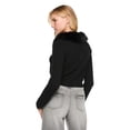 thumbnail image 3 of No Boundaries Women's Faux Fur Collared Cardigan, 3 of 6