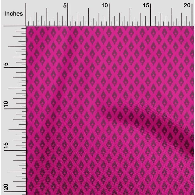 oneOone Polyester Lycra Fabric Argyle Style Ikat Fabric Prints By Yard 56 Inch Wide