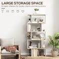 thumbnail image 4 of HOMCOM 5-Tier Bookshelf, Narrow S Shaped Bookcase, White, 4 of 10