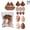 Coffee, variant on 14-Piece Makeup Sponge Set for Flawless Foundation Application Wet or Dry Use Soft Beauty Blender Eggs in Assorted Colors