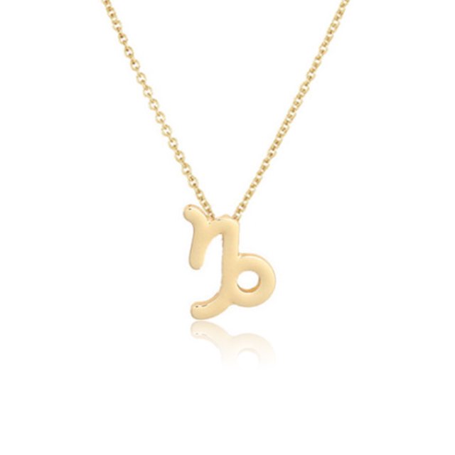 Constellation Theme Friendship Necklace Creative Comfortable Ins Exquisite Durable Rust-proof Lightweight Fashion Accessory Capricorn gold