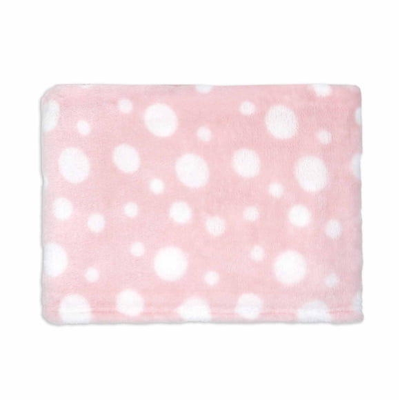 Jesse & Lulu Pink Dotted Plush Blanket