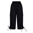 thumbnail image 3 of QATAINLAV Pantalons Capris Cargo pour Femmes Pantalons de Randonnée Extérieur Légers Athlétiques de Voyage Pantalons Décontractés Joggers Raccourcis avec Multiples Poches Soldes de Vacances Noir TTG, 3 of 8