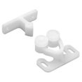 thumbnail image 1 of Pro Pack of 5Pcs, Plastic Double Roller Catches, 7.0 Lb., White,, 1 of 2
