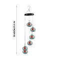 thumbnail image 3 of Fesfesfes Clearance Wind Chime Feeder,Copper Hummingbird Feeder with 6 Musical Tubeses, Solar-Powered Garden Sound Decor multicolour, 3 of 5