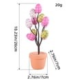 thumbnail image 3 of Décoration de Bureau Œuf de Pâques Arbre Bonsaï Œuf de Pâques Artificiel Décoration de Pâques Simulation Œufs en Pot Œufs Imprimés Dessin Animé Décoration de Bureau de Pâques, 3 of 4