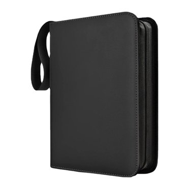 Durable 400 Card Pocket Binder Organizer Holder Zipper Container Sleeves Storage Black