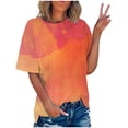 thumbnail image 2 of Wolfast T-Shirts pour Femmes Mode T-Shirt Imprimé Manches Courtes Blouse Col Rond Hauts Décontractés Manches Courtes Blouses pour Femmes, 2 of 9