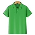 thumbnail image 2 of Polos à Manches Courtes pour Garçons, Enfants, Décontracté, Col en V, Uniforme Scolaire, Polo Piqué de Golf, 2 of 6