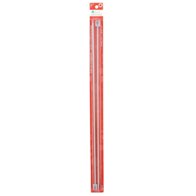 LOVE KNITTING Single-Point Knitting Needles, 35.6 cm (14 in) - Pair (Assorted Sizes), 35 cm (13.8 in), 3.5 mm (0.14 in)