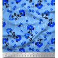 thumbnail image 1 of Soimoi Rayon Fabric Leaves & Floral Artistic Print Sewing Fabric Yard 56 Inch Wide, 1 of 4