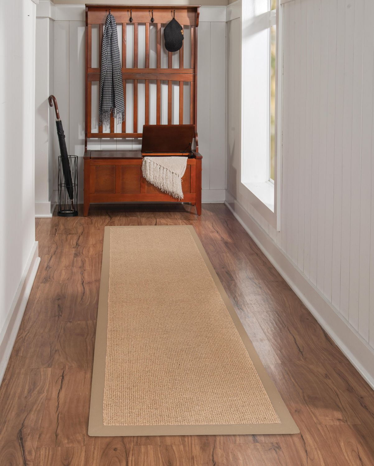 Tapis de couloir Athena liège et beige 2  pi 6 po x 8 pi