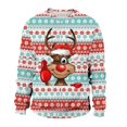 thumbnail image 4 of PMUYBHF Chandail à Capuche pour Hommes Noir Automne et Hiver Tendance Décontractée Imprimé de Noël Chandail Col Rond à Capuche Zippée Graphique pour Hommes 4TG, 4 of 4