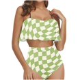 thumbnail image 1 of KIHOUT Tankini Swimsuits for Women 2024 Ladies Ruffled Bikini Swimsuit Set, 1 of 6