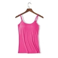 thumbnail image 5 of Hiiyo Women's Spaghetti Strap Camisole with Built-In Bra Summer Tank Top, Sizes S-6XL, 5 of 5