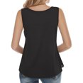thumbnail image 3 of UPPADA Womens Ruched Tank Tops Crewneck Casual Summer Tops Solid Color Blouses Basic Sleeveless Shirts Tunic Flowy Loose Shirts,Plus Size Tops for Women Clearance, 3 of 7