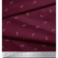 thumbnail image 2 of Soimoi Purple Rayon Fabric Leaves & Dots Decor Fabric Printed BTY 56 Inch Wide, 2 of 3